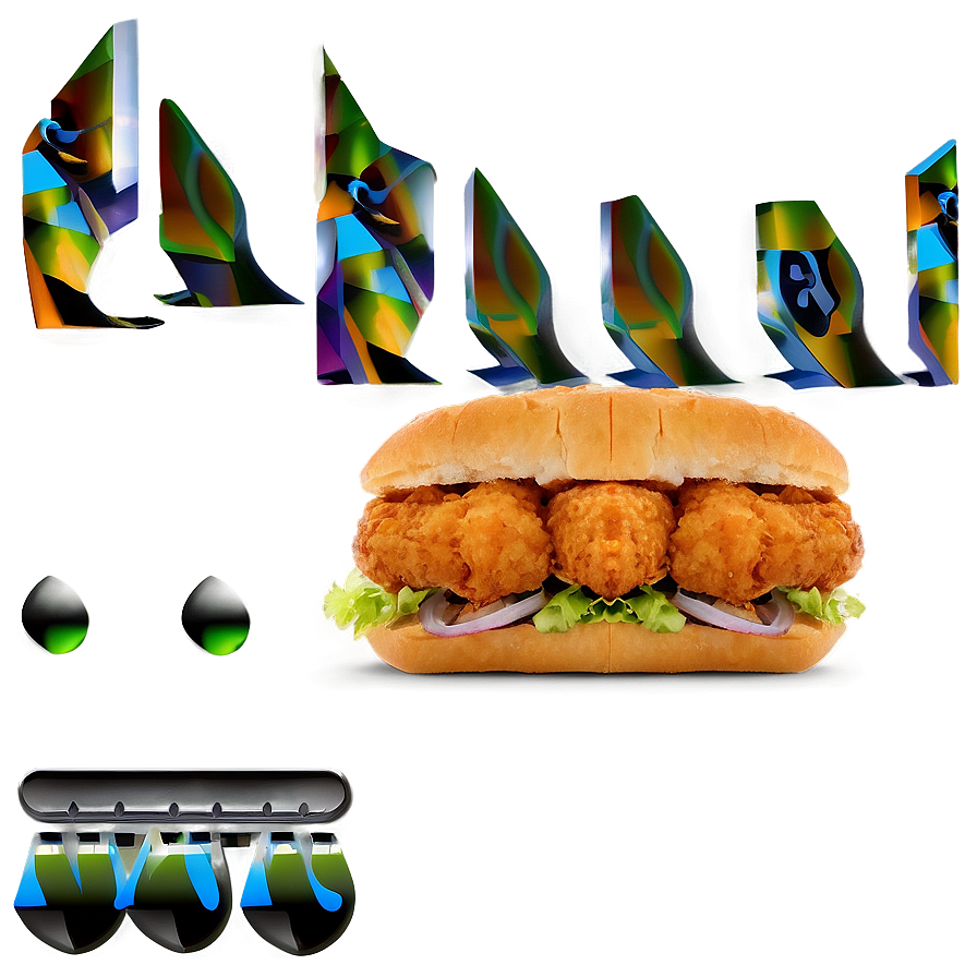 Fried Chicken Sandwich Png Xxo