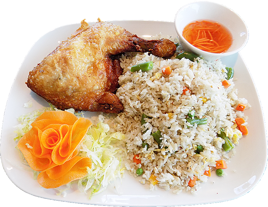 Rice With Chicken Png - Fried Rice And Chicken Png, Transparent Png PNG with transparent background
