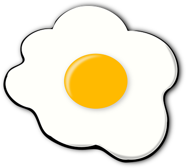 Fried Egg Graphic PNG with transparent background
