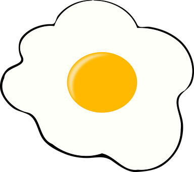 Fried Egg Graphic PNG with transparent background