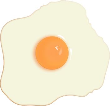 Fried Egg Isolatedon Black Background PNG with transparent background