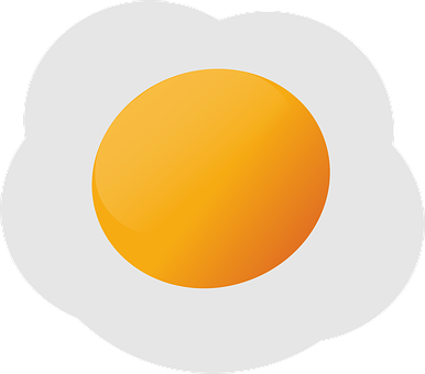 Fried Egg Vector Illustration PNG with transparent background