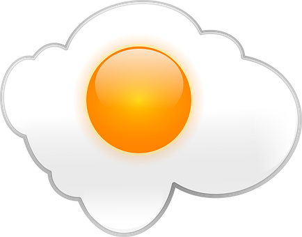 Fried Egg Vector Illustration PNG with transparent background