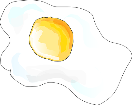 Fried Egg Vector Illustration PNG with transparent background