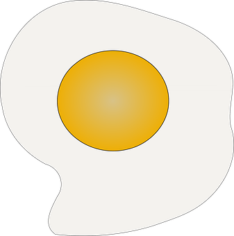 Fried Egg Vector Illustration PNG with transparent background