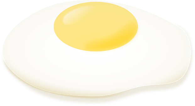 Fried Egg Vector Illustration PNG with transparent background