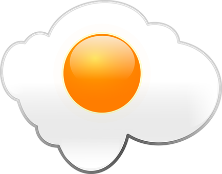 Fried Egg Vector Illustration PNG with transparent background
