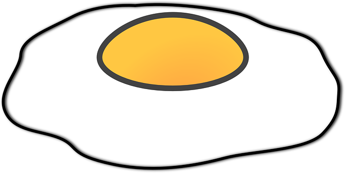 Fried Egg Vector Illustration PNG with transparent background