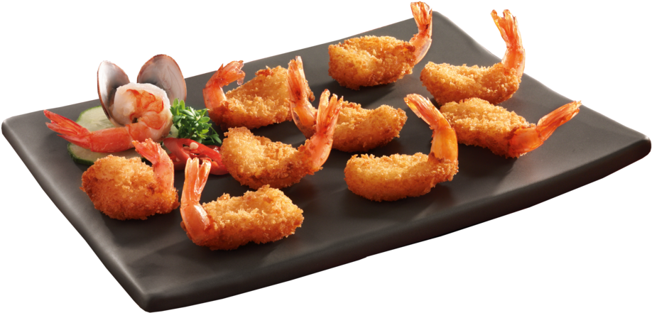 Fried Prawns Platter Dish