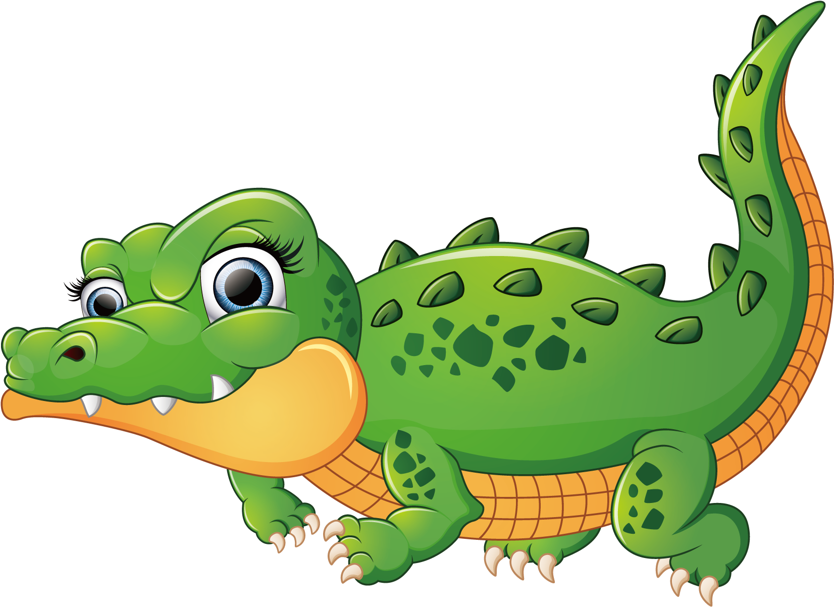 Crocodiles Cute Crocodile Transprent Clipart Black - Cute Crocodile Vector Png, Transparent Png PNG with transparent background