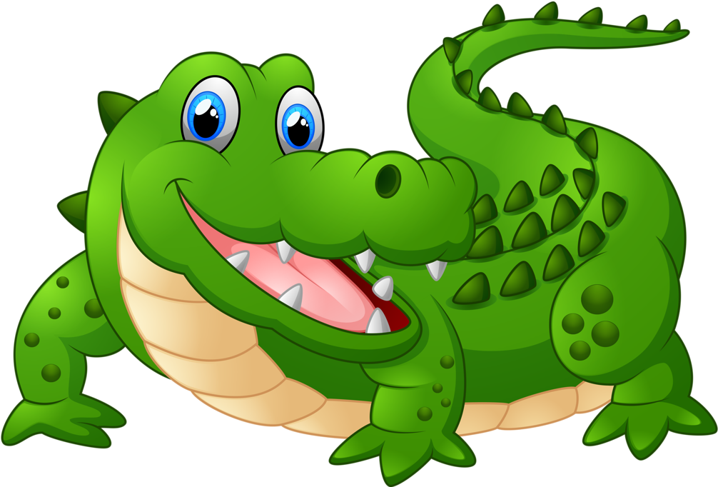 Cartoon Animals And Children Vector Png Soloveika - Crocodile Clipart, Transparent Png PNG with transparent background