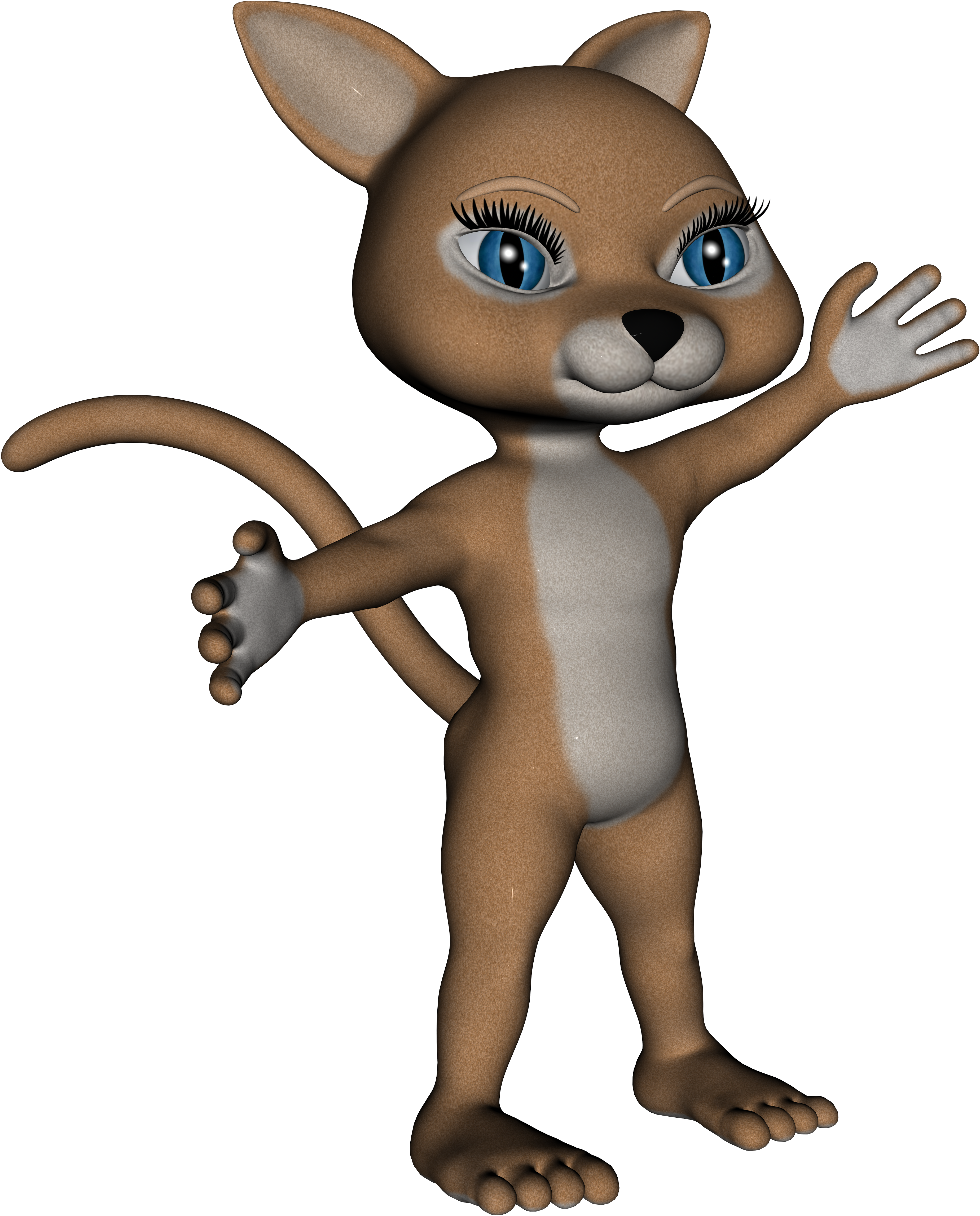 Toon Cat 1, Render, Male, Cat, 3d, Hq Photo - 3d Computer Graphics, HD Png Download PNG with transparent background