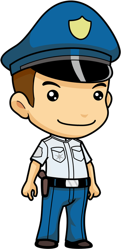 Friendly Cartoon Policeman