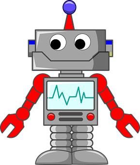 Friendly Cartoon Robot PNG with transparent background