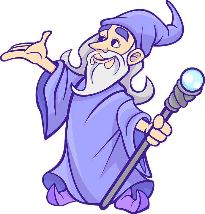 Friendly Cartoon Wizard