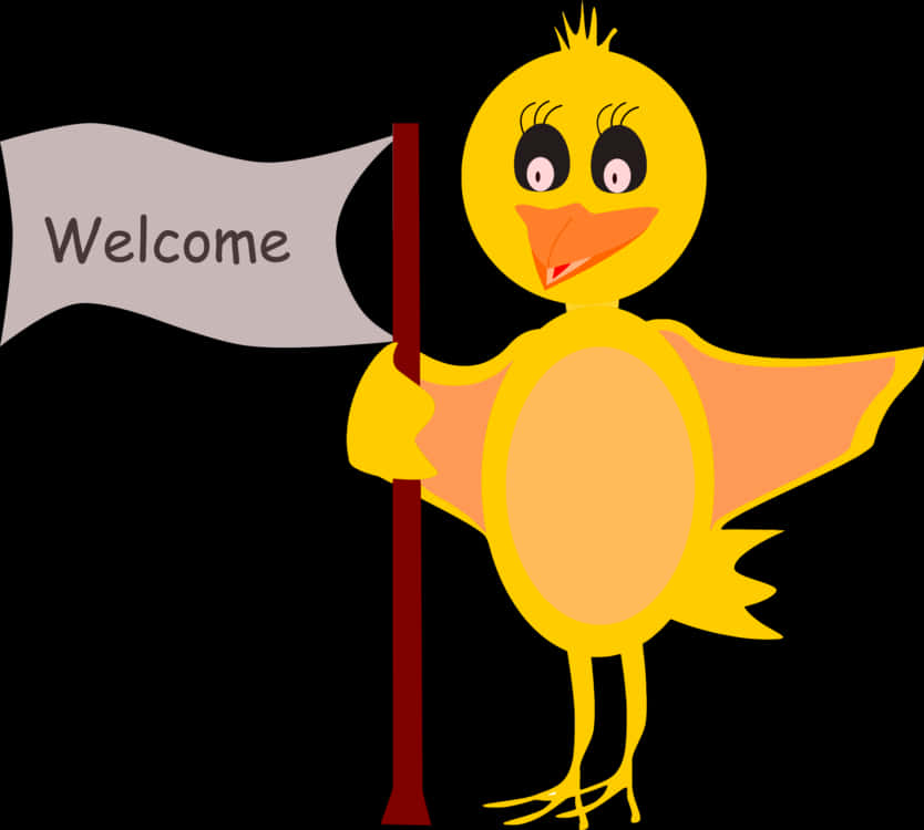 Friendly Chick Welcoming Banner