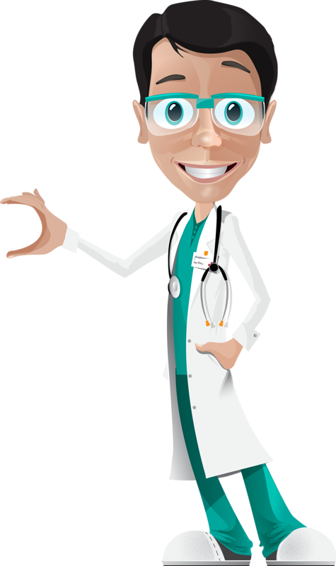 Friendly Doctor Cartoon Character