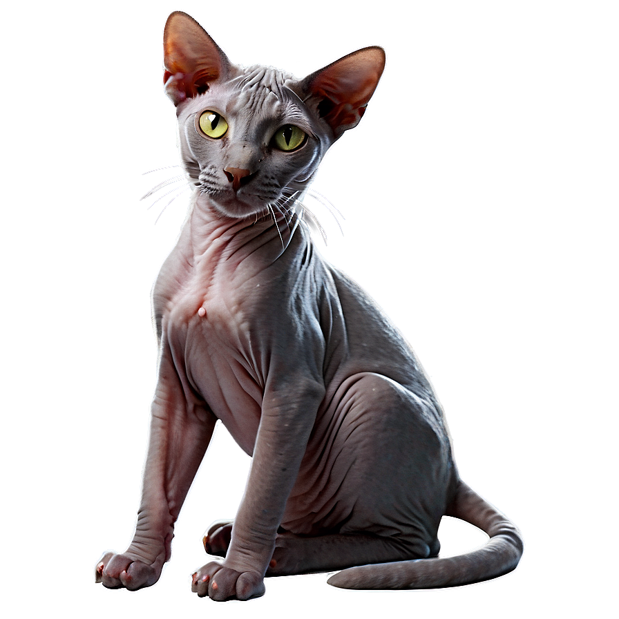 Friendly Hairless Cat Png 06252024