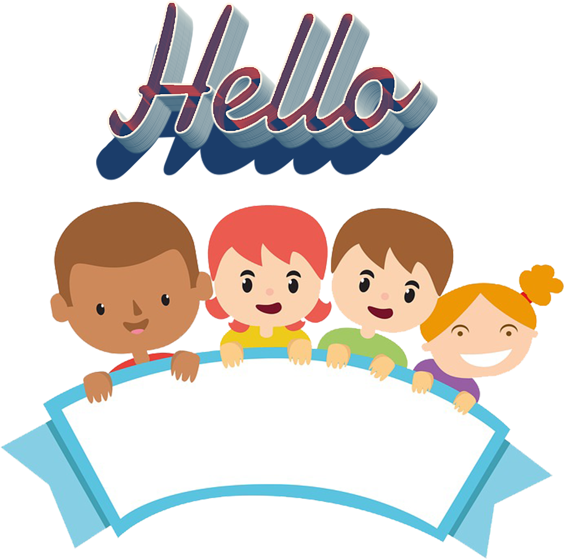 Friendly Hello Kids Banner