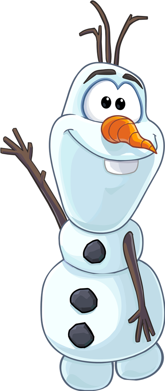 Friendly Snowman Cartoon Character