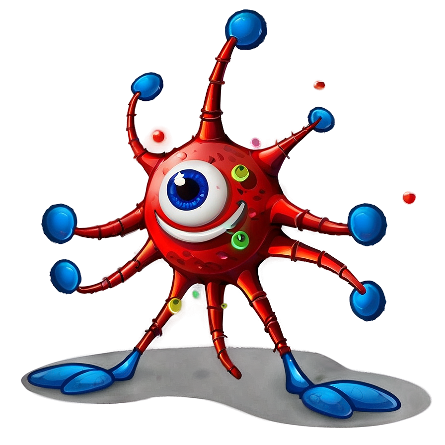 Friendly Virus Cartoon Png Wdb