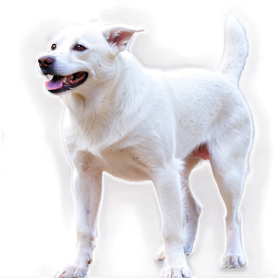 Friendly White Dog Png 27