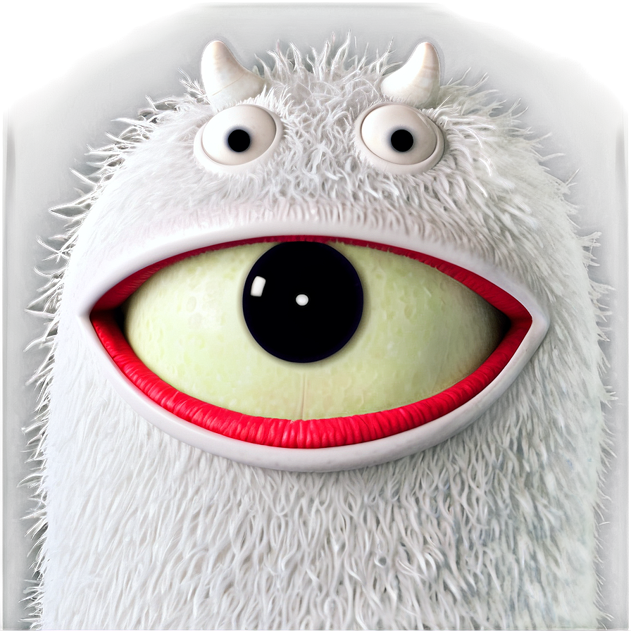 Friendly White Monster Character Png 06212024