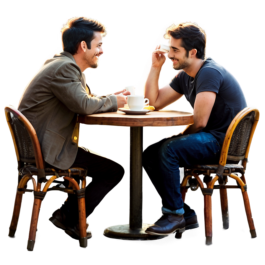 Friends at Coffee Shop PNG 12 PNG with transparent background