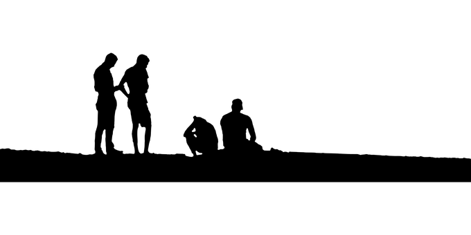 Friends Cast Gathered PNG with transparent background