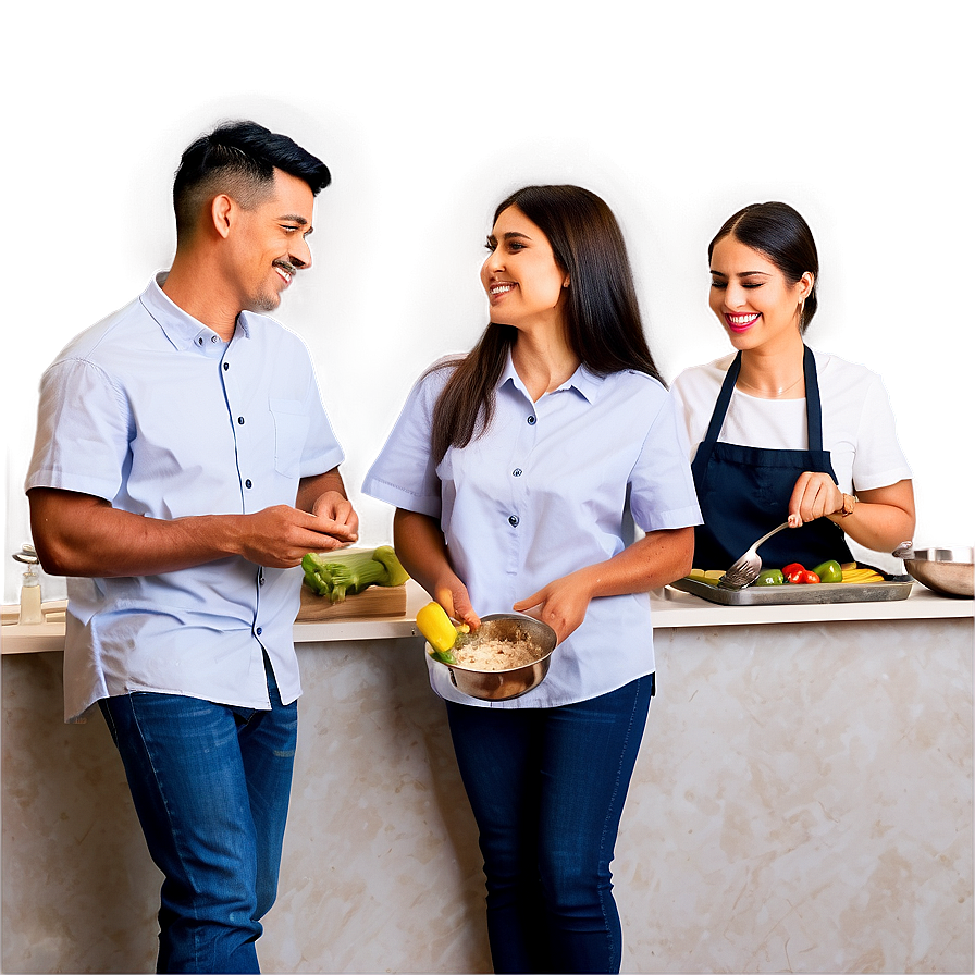 Friends Cooking Together Png Vgd