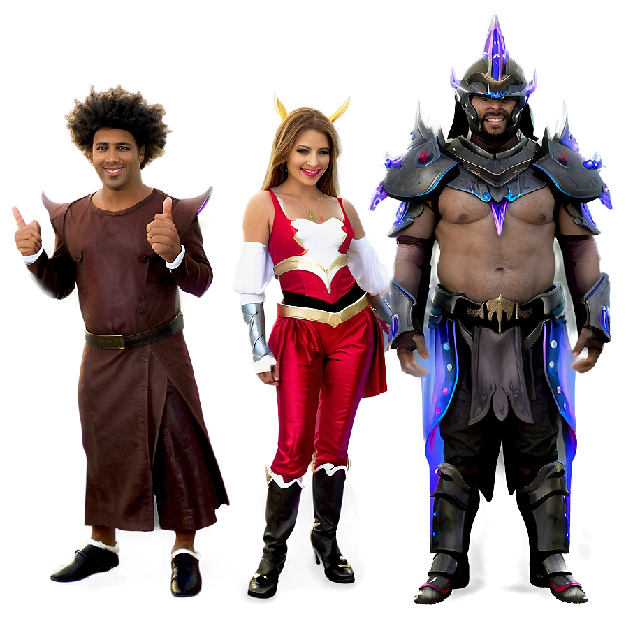 Friends In Fantasy Costumes Png 78