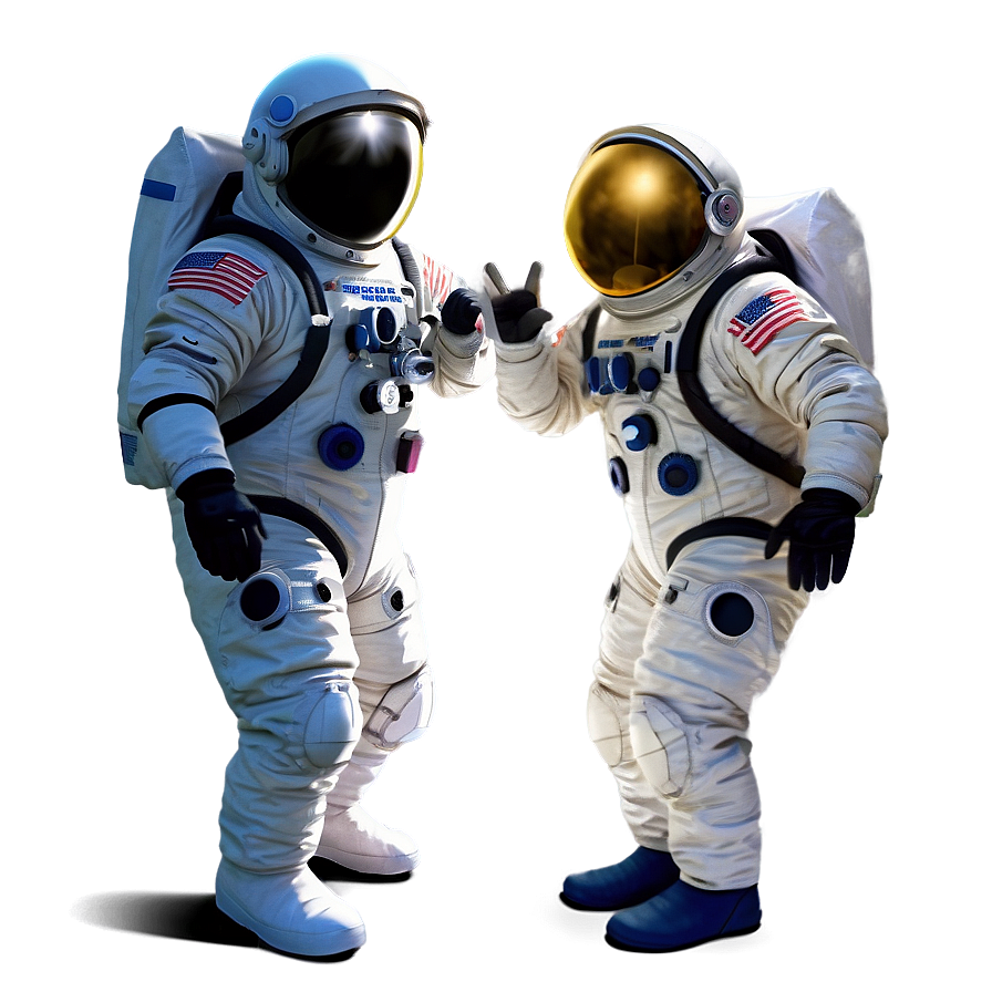 Friends In Space Suits Png Gko4