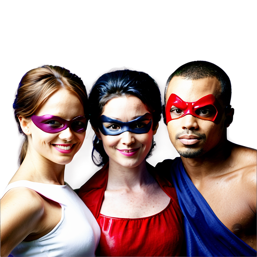 Friends In Superhero Costumes Png 05212024