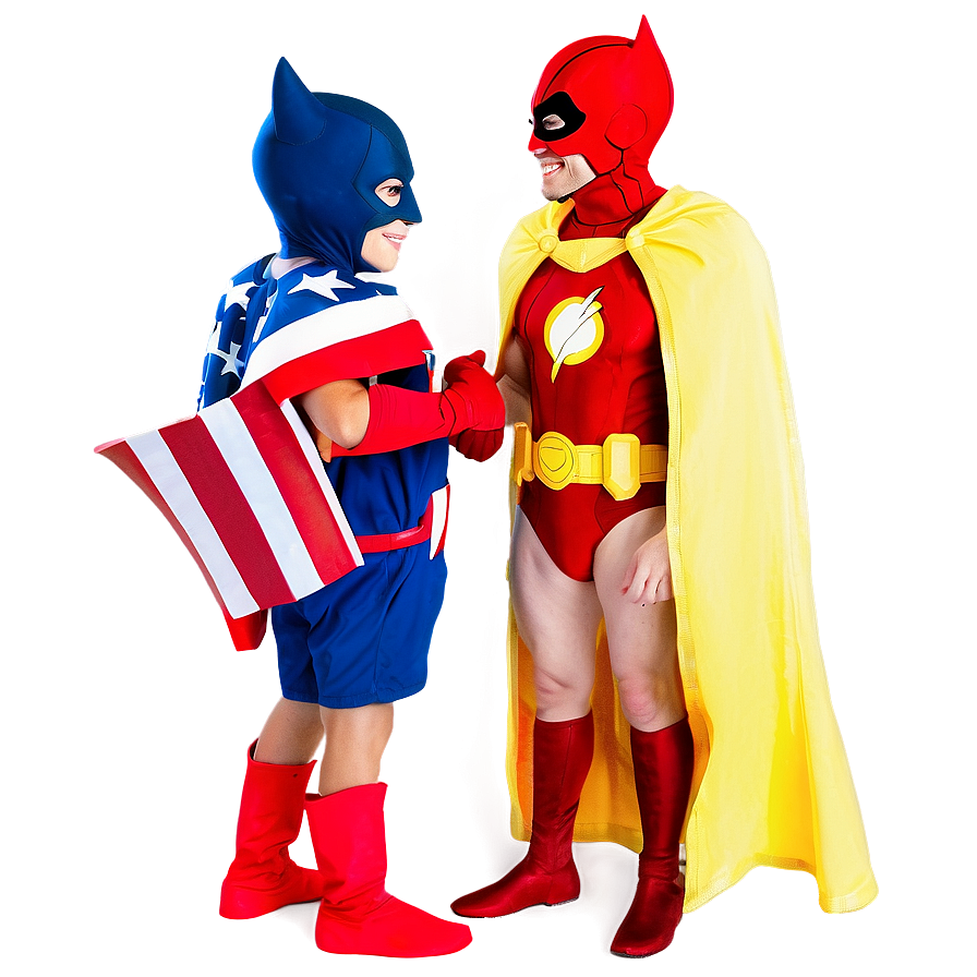 Friends In Superhero Costumes Png Aus77