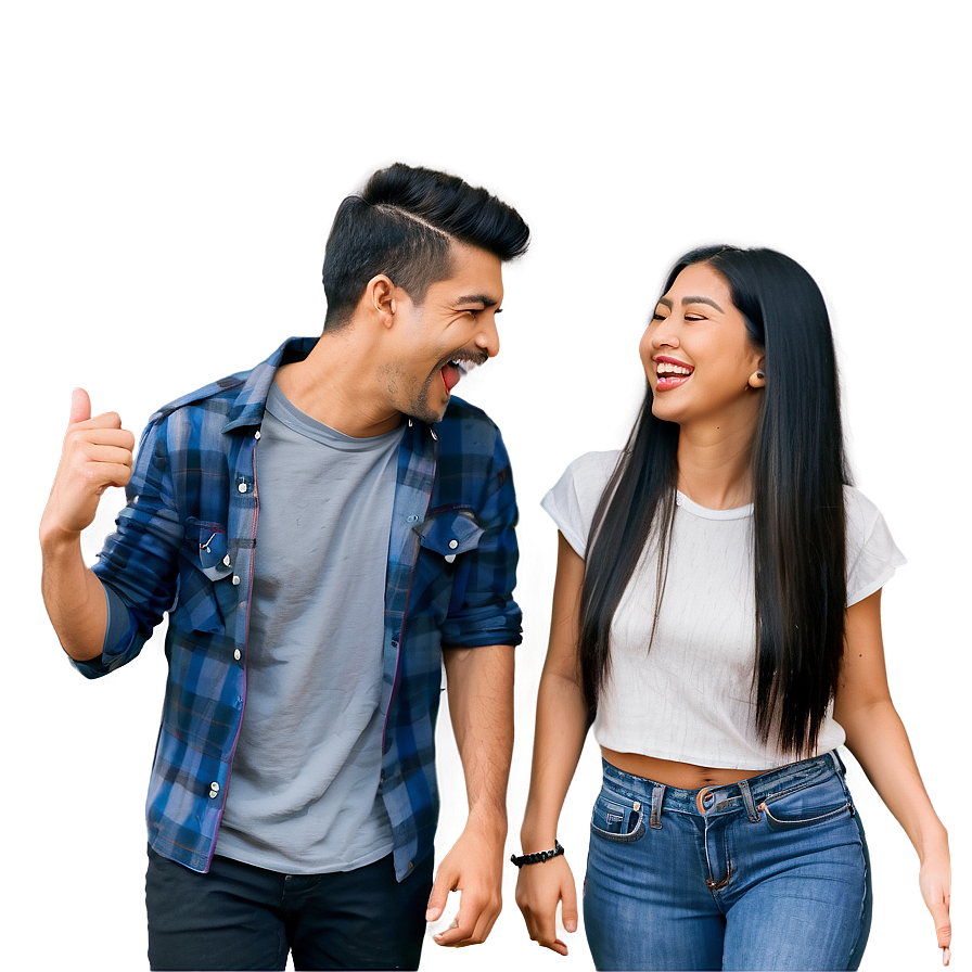 Friends Laughing Together PNG 05212024 PNG with transparent background