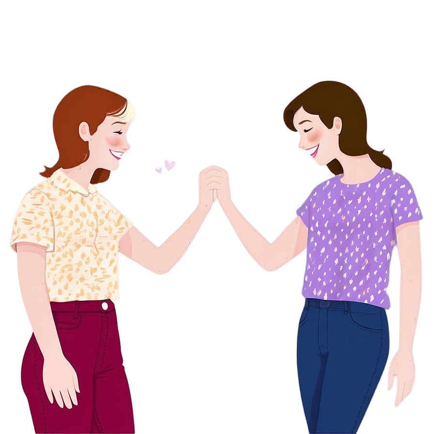 Friendship Goals Illustration PNG 3 PNG with transparent background