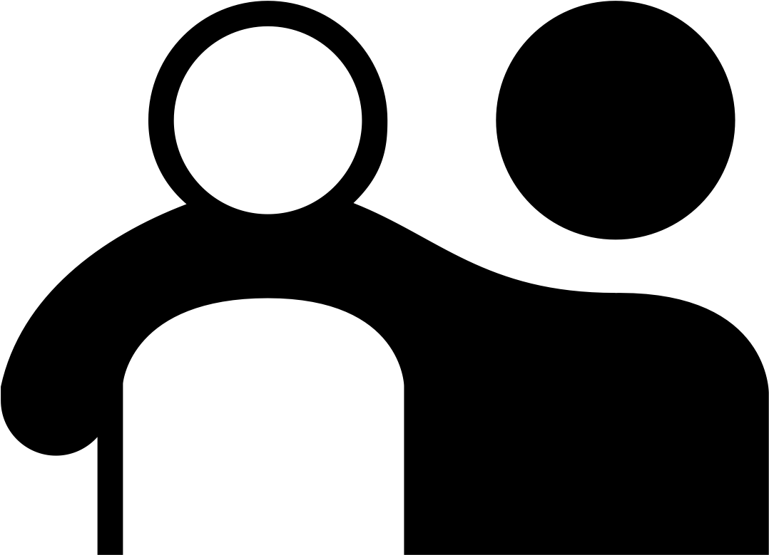Friendship Icon Silhouette PNG with transparent background