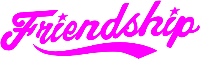 Friendship Script Logo PNG with transparent background