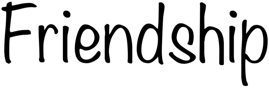 Friendship Word Art PNG with transparent background