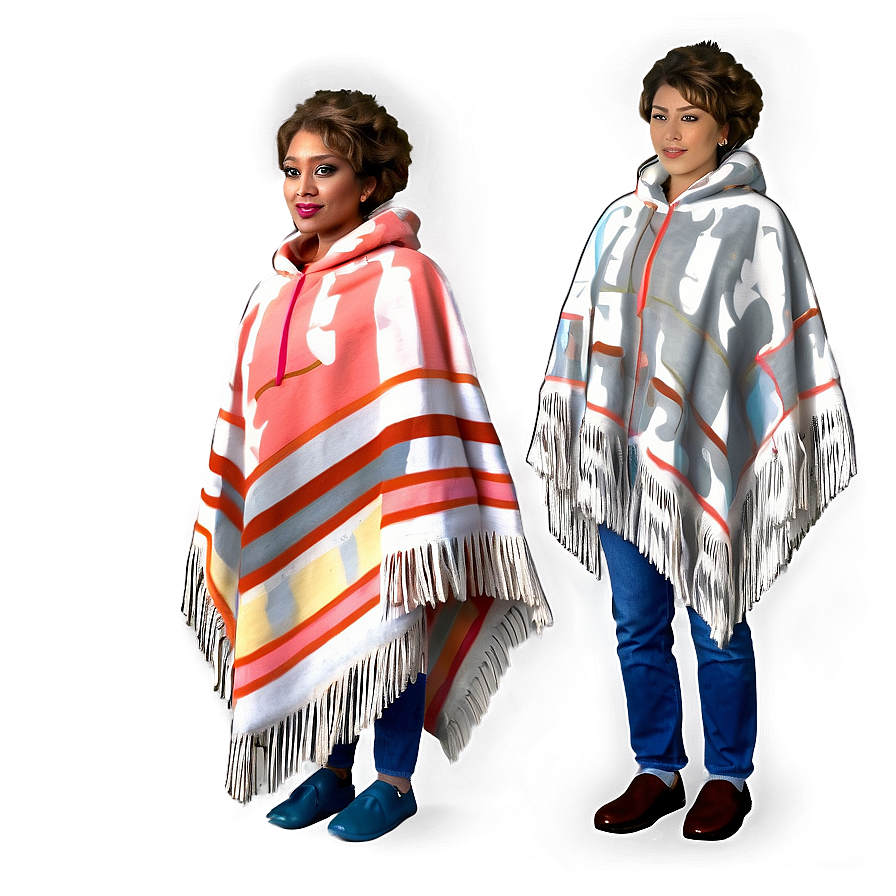 Fringed Poncho Look Png Xkd16