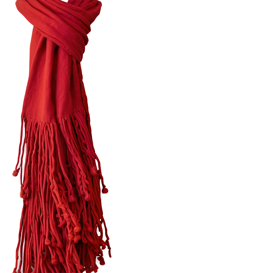 Fringed Red Scarf Png Adh91