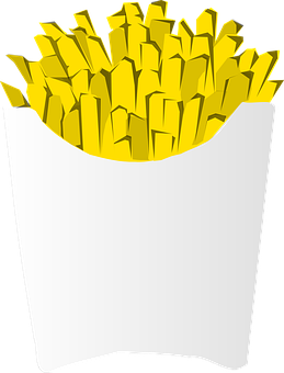 Frites Dans Un Emballage Blanc 259x340 PNG image with a transparent background, free high-resolution download