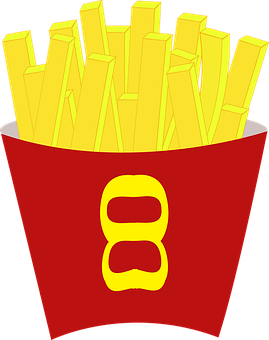 Frites Dans Un Gobelet Rouge PNG image with a transparent background, free high-resolution download