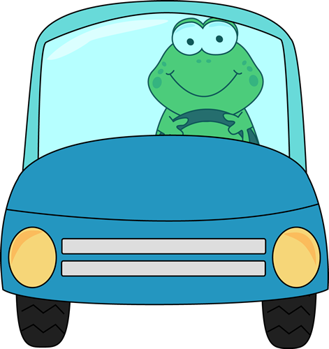 Frog Driving A Car - Boy Driving A Car Clipart PNG with transparent background
