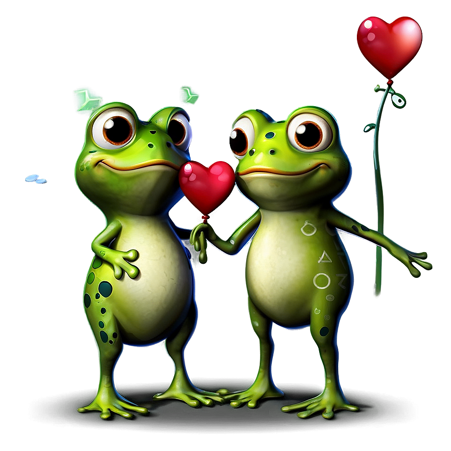 Frog In Love Cartoon Png Fqw