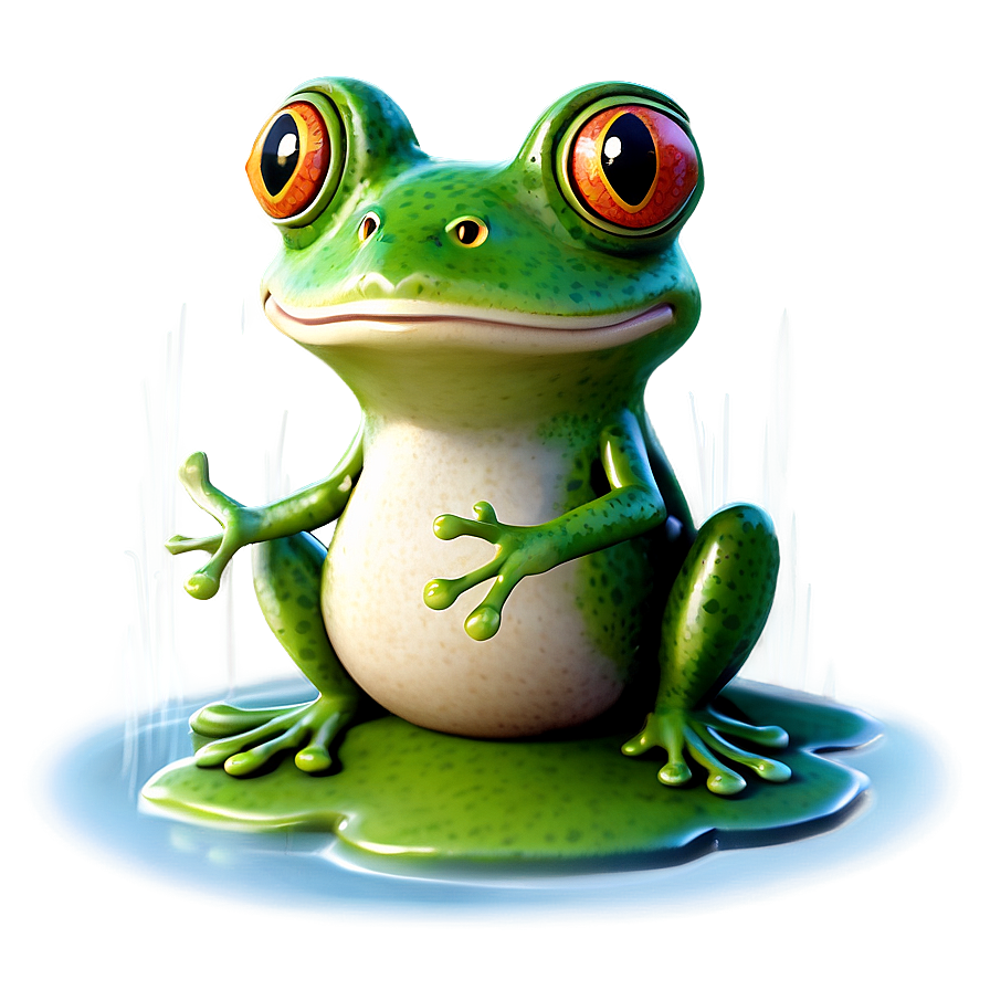 Frog In Pond Clipart Png 06262024