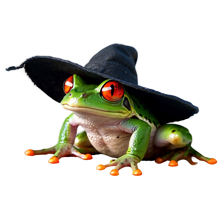 Frog In Witch Hat Png 05032024