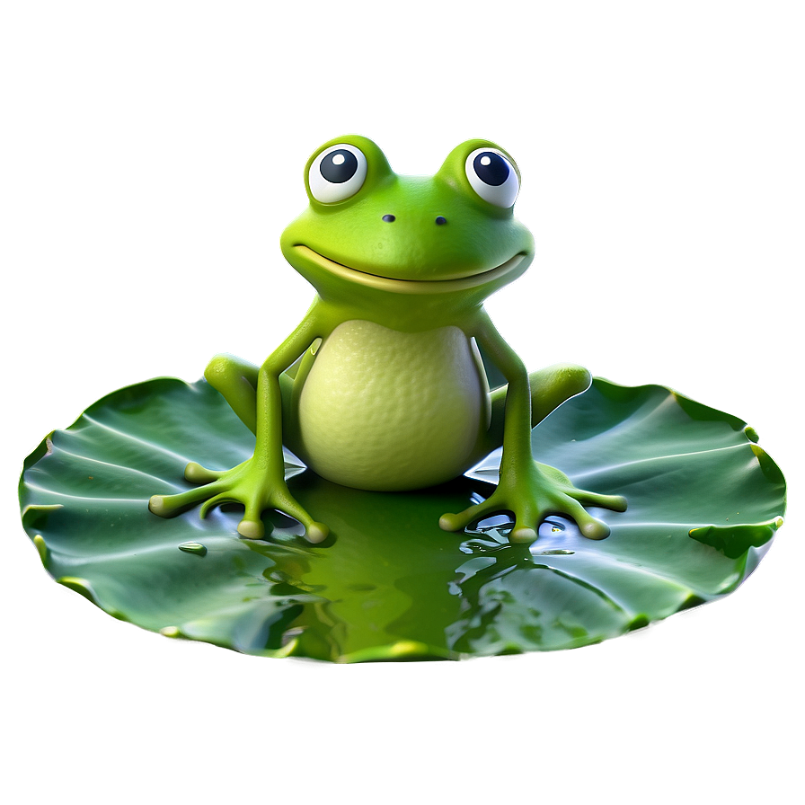 Frog On Lily Pad Clipart Png 06262024