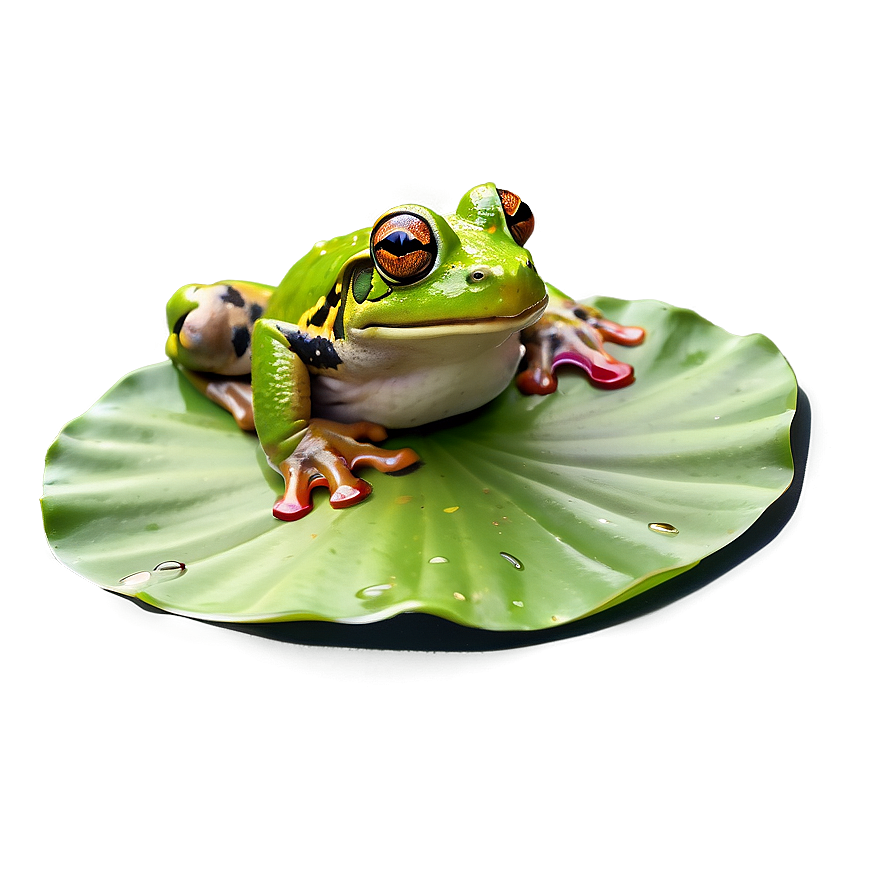 Frog On Lily Pad Png Irp