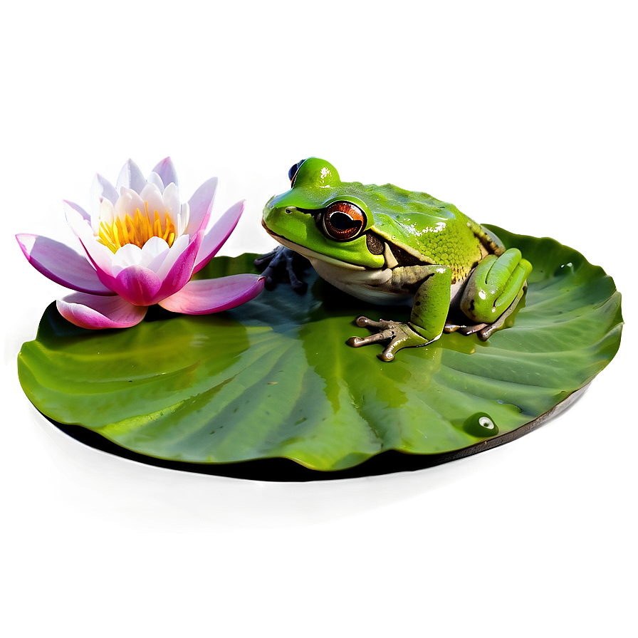 Frog On Lily Pad Png Wjm25